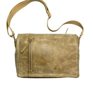 Dionigi Messenger Suede Leather Bag Zipper Flap Opening Made In Italy